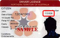 NT licence number 